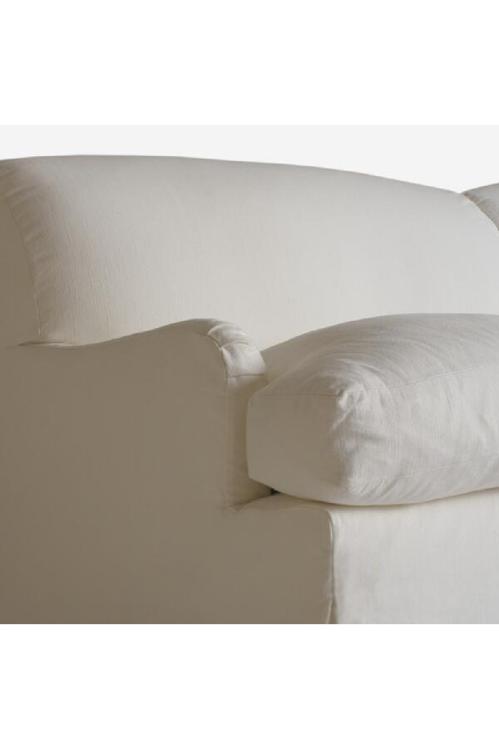 White Linen Curved Sofa | Andrew Martin Lady May | Oroa.com