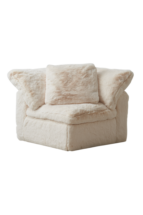 Cream Fur Sectional Sofa | Andrew Martin Truman Junior | Oroa.com