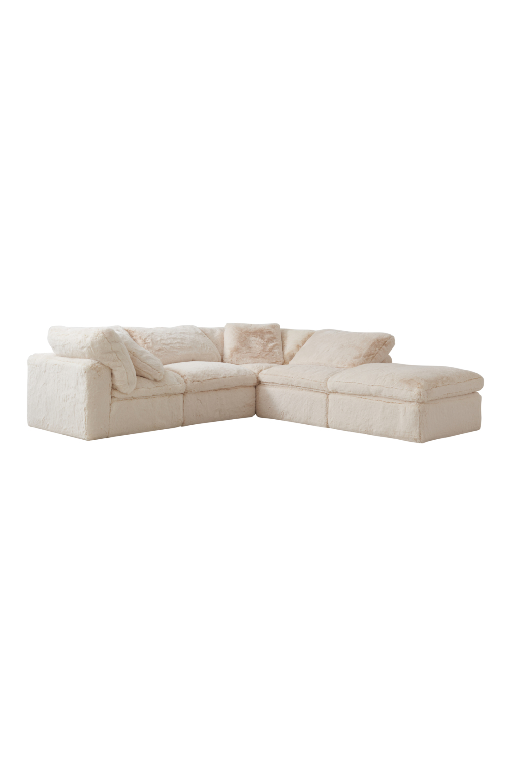 Cream Fur Sectional Sofa | Andrew Martin Truman Junior | Oroa.com