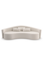 Bouclé Cream Curved Sofa | Andrew Martin Ellipse | Oroa.com
