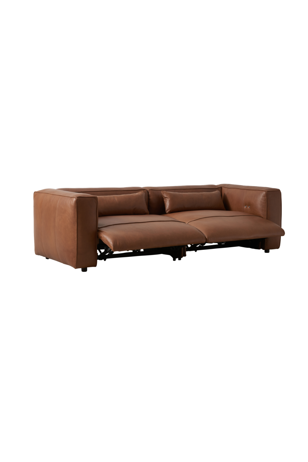 Brown Leather Electric Reclining Sofa | Andrew Martin Franklin | Oroa.com
