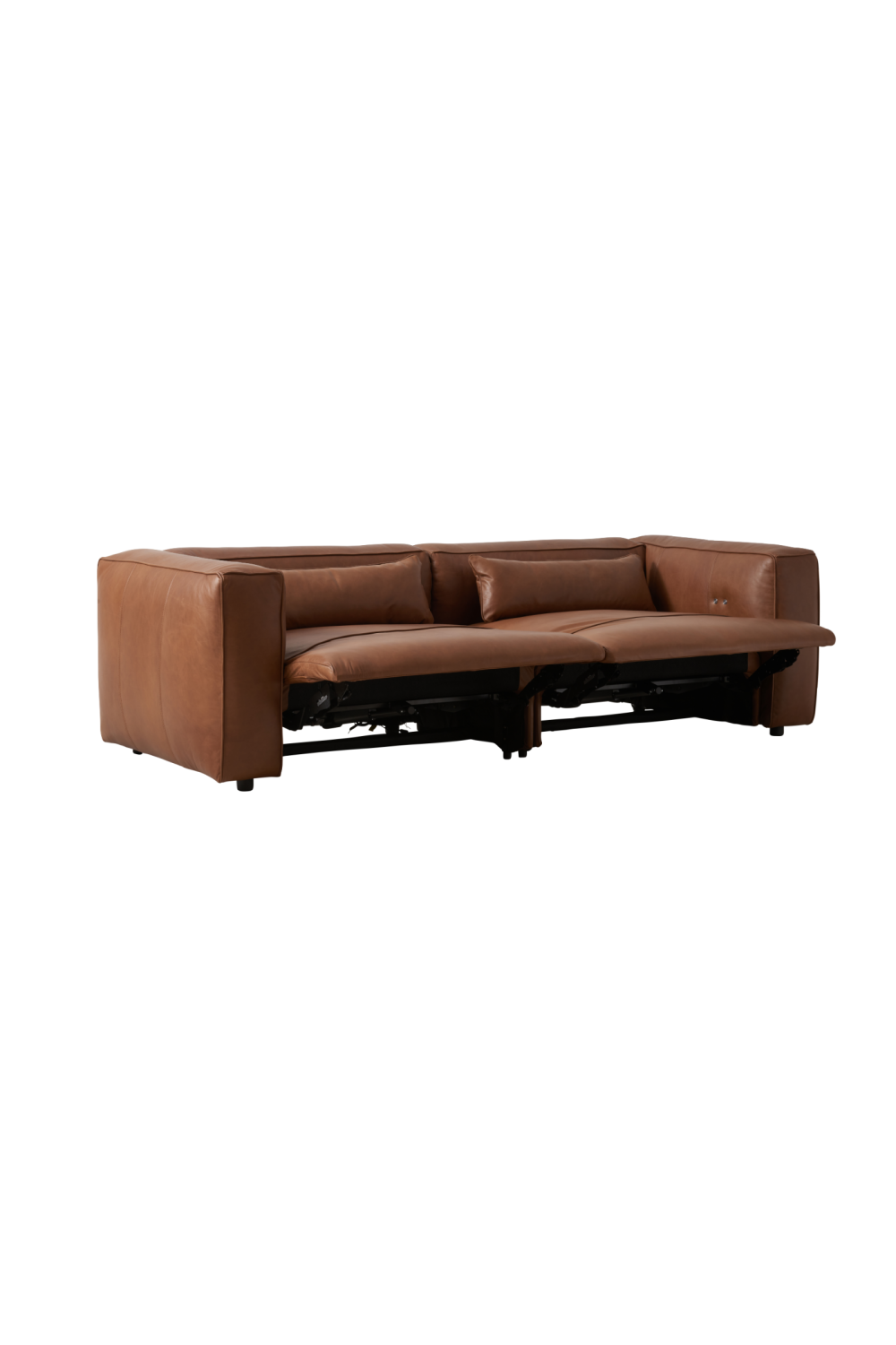 Brown Leather Electric Reclining Sofa | Andrew Martin Franklin | Oroa.com