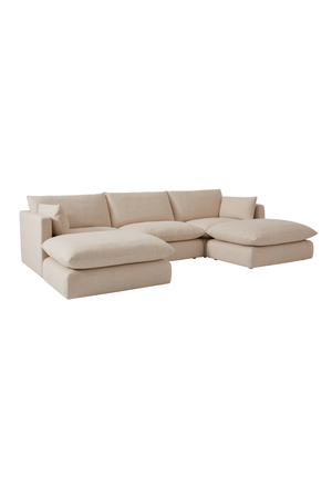 Cream Linen Sectional Sofa | Andrew Martin Clinton | Oroatrade.com