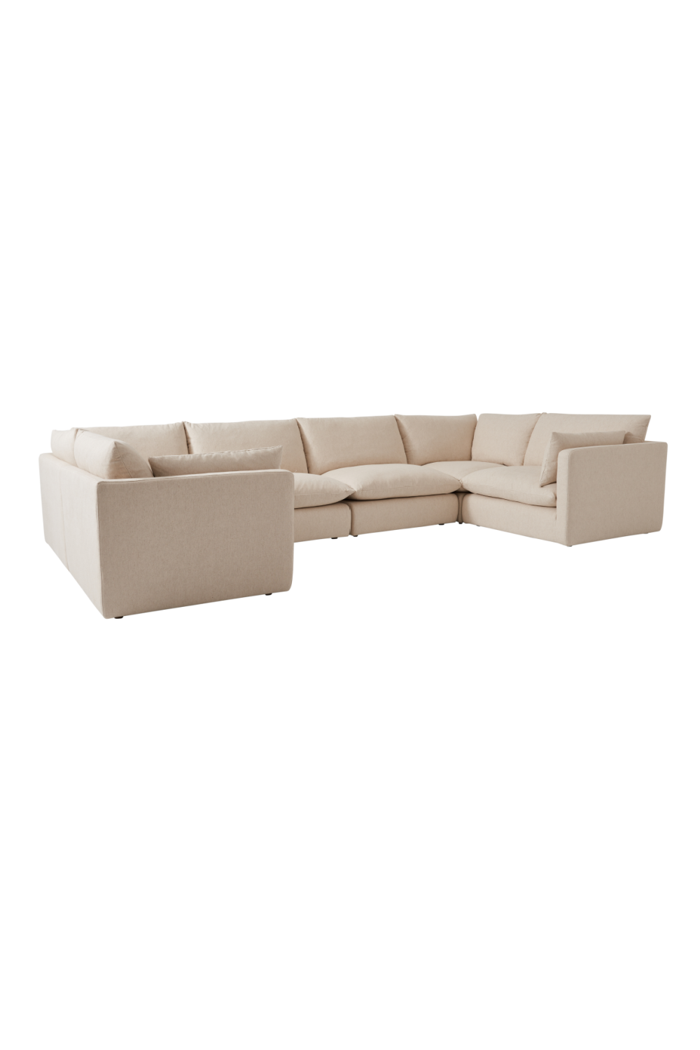 Cream Linen Sectional Sofa | Andrew Martin Clinton | Oroatrade.com