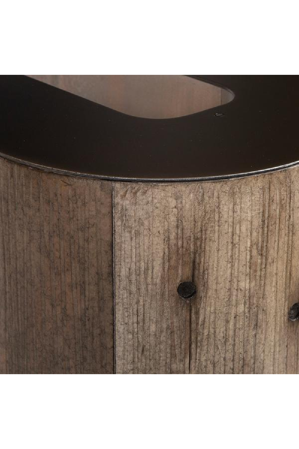 Wooden Rustic Alphabet Side Table | Andrew Martin Wooden Letter U