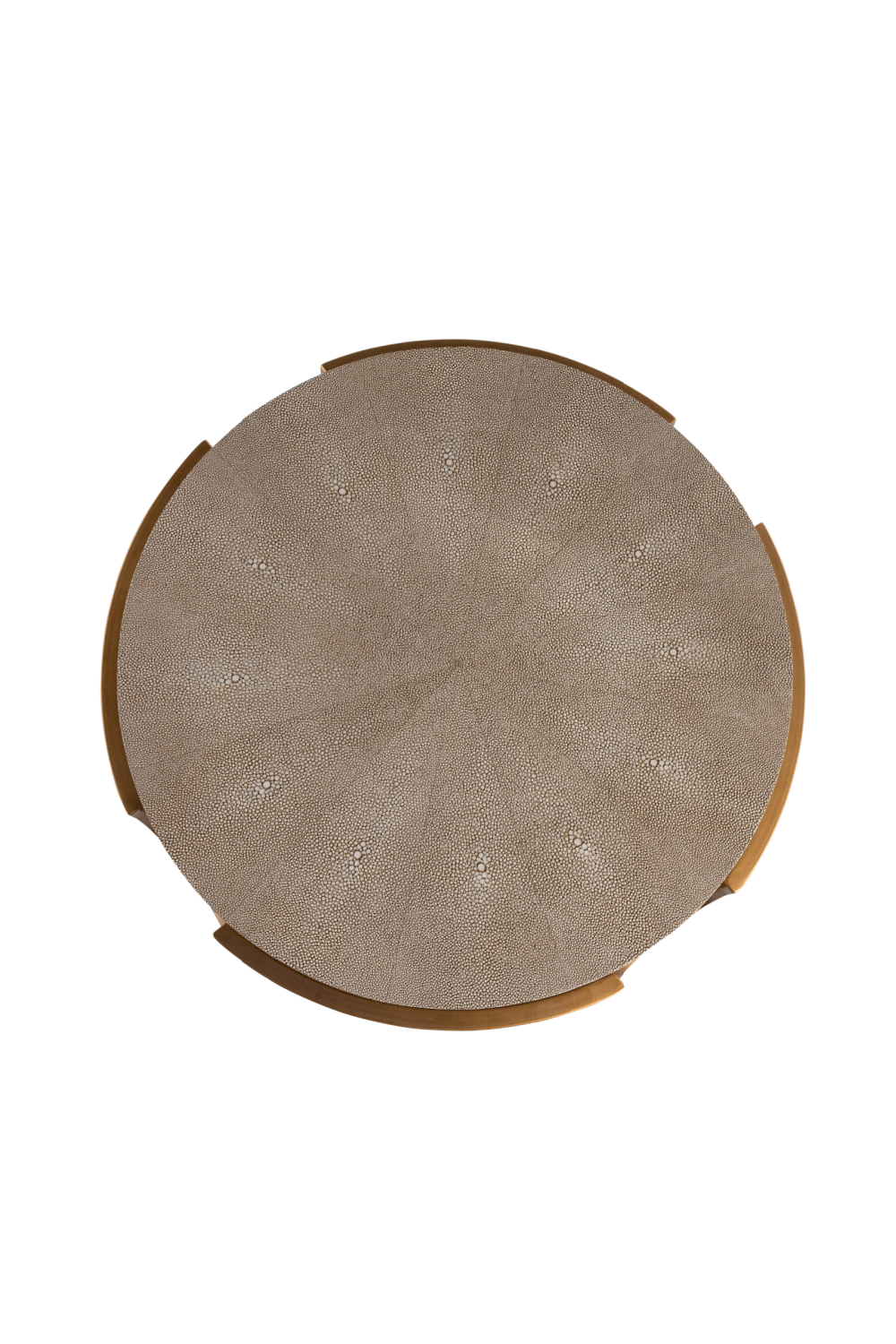Cream Shagreen Side Table with Undershelf | Andrew Martin Katia | OROA