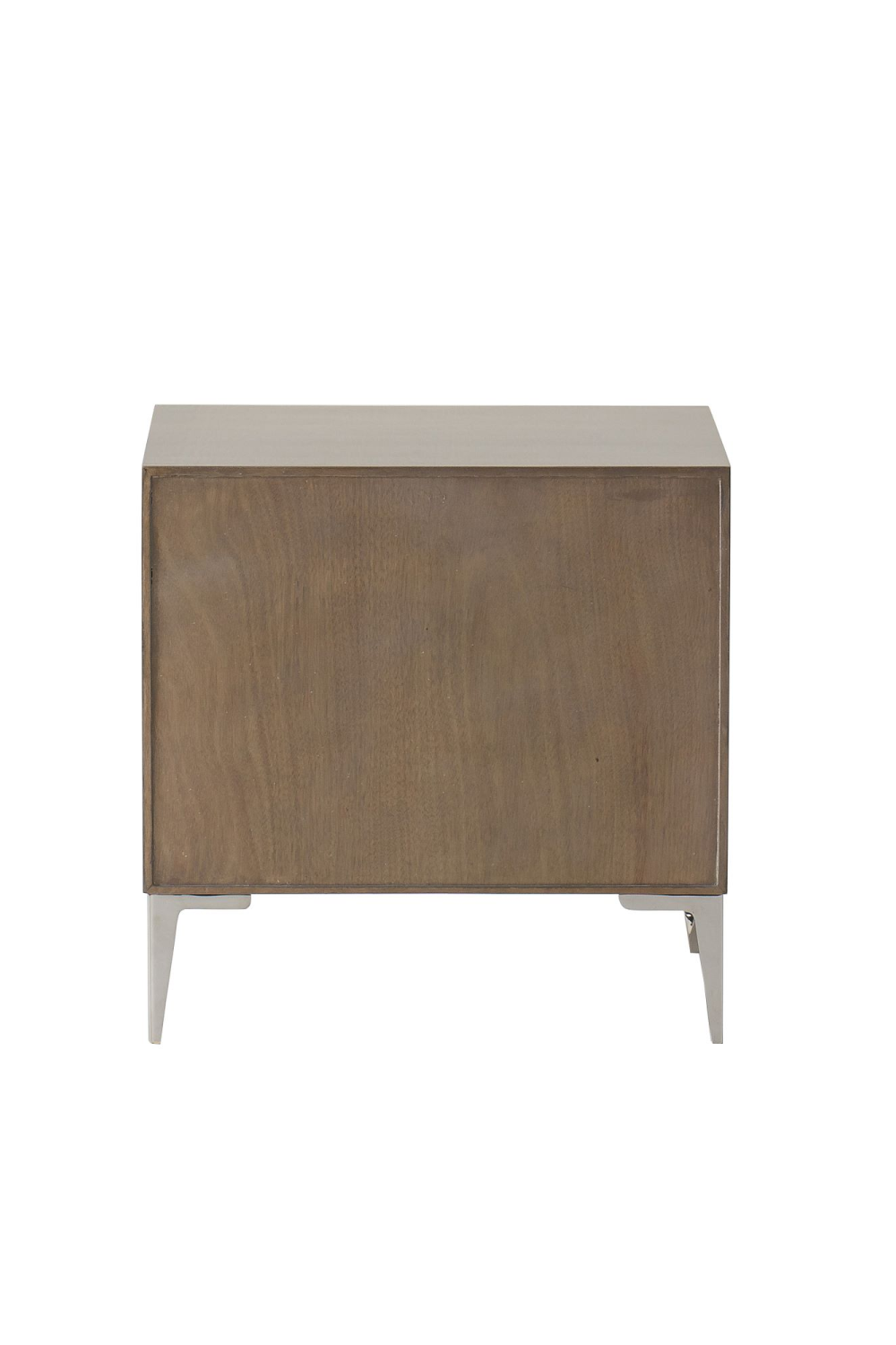 Taupe Wooden Bedside Table with Drawers | Andrew Martin Chloe | OROA