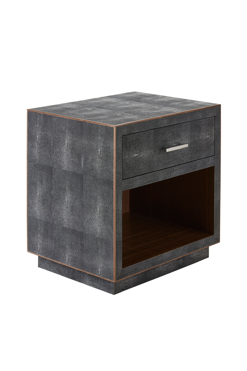 Gray Shagreen with Drawer Bedside Table | Andrew Martin Fitz | OROA