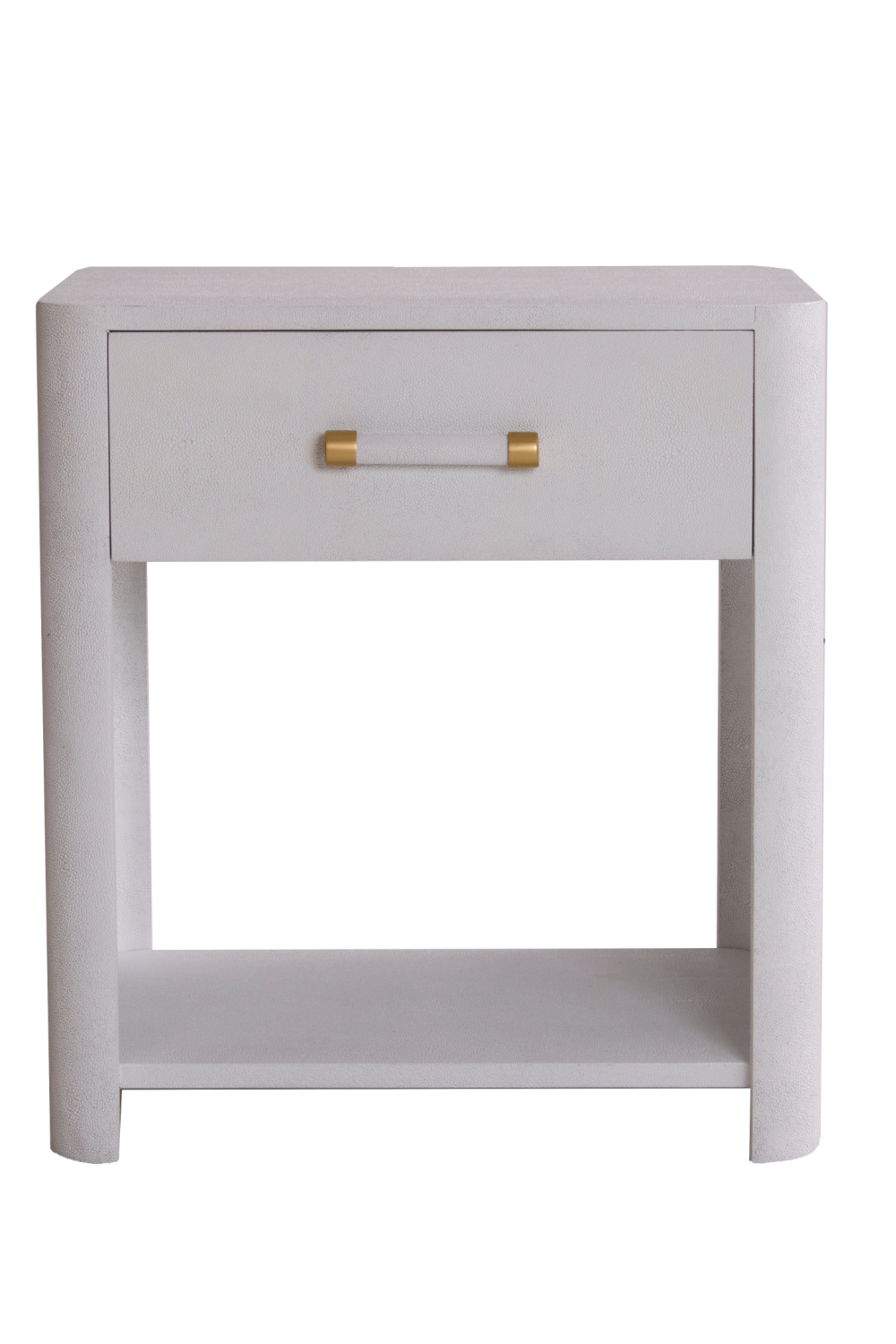 White Shagreen Minimalist Bedside Table | Andrew Martin Moby | OROA