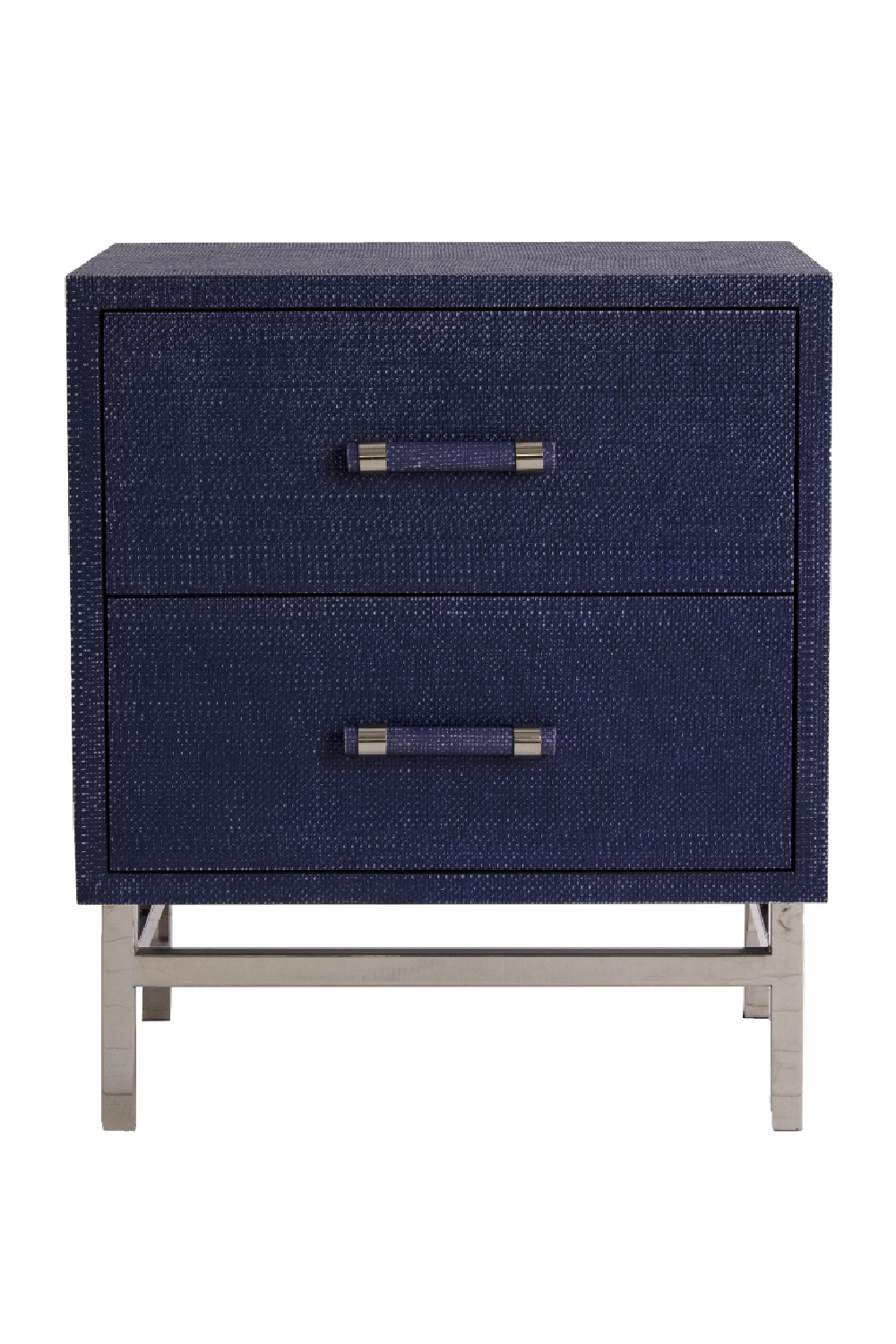 Blue Textured Rattan Bedside Table | Andrew Martin Hesta | OROA