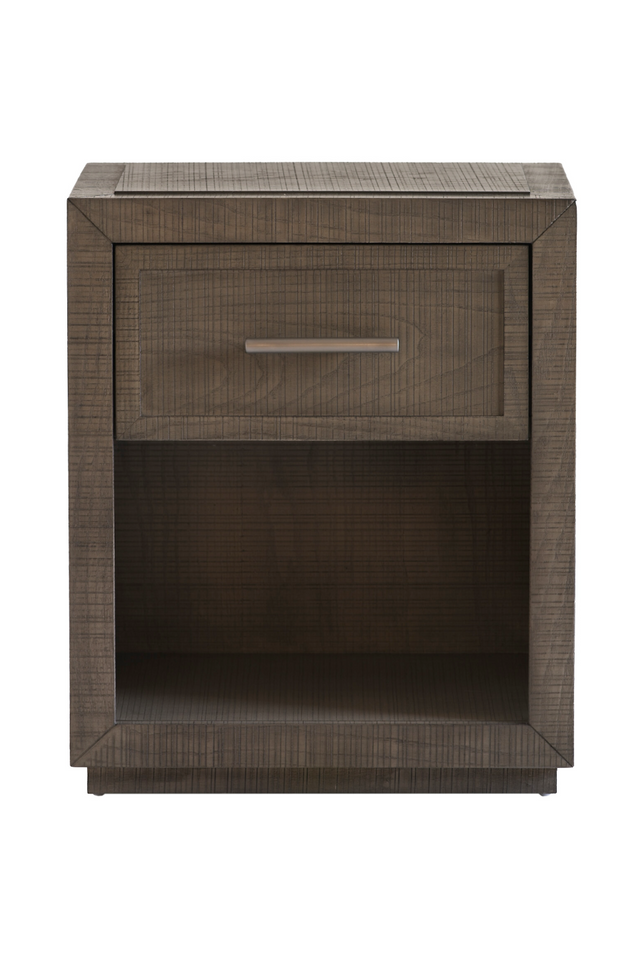 Gray Wooden Bedside Table S | Andrew Martin Raffles | Oroa.com