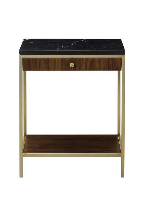Black Marble Top Square Side Table S | Andrew Martin Chester | Oroa.com