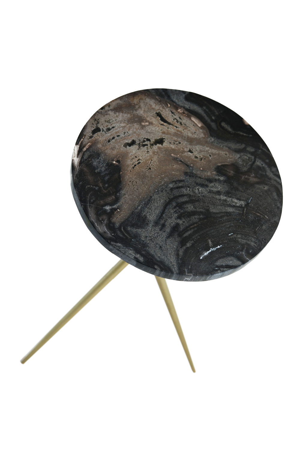 Petrified Wood Tripod Side Table | Andrew Martin Epiphany | Oroa.com