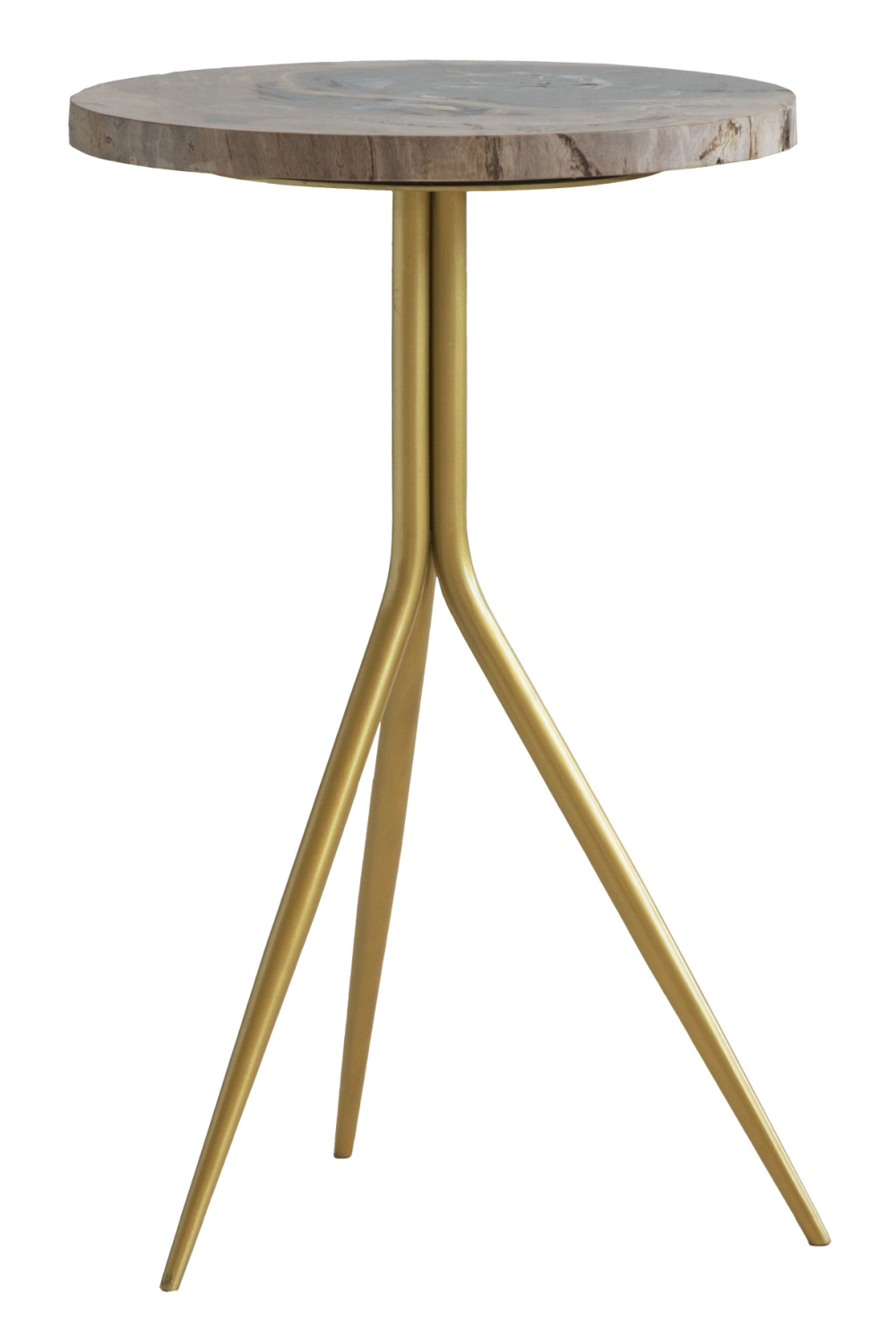 Petrified Wood Tripod Side Table | Andrew Martin Epiphany | Oroa.com