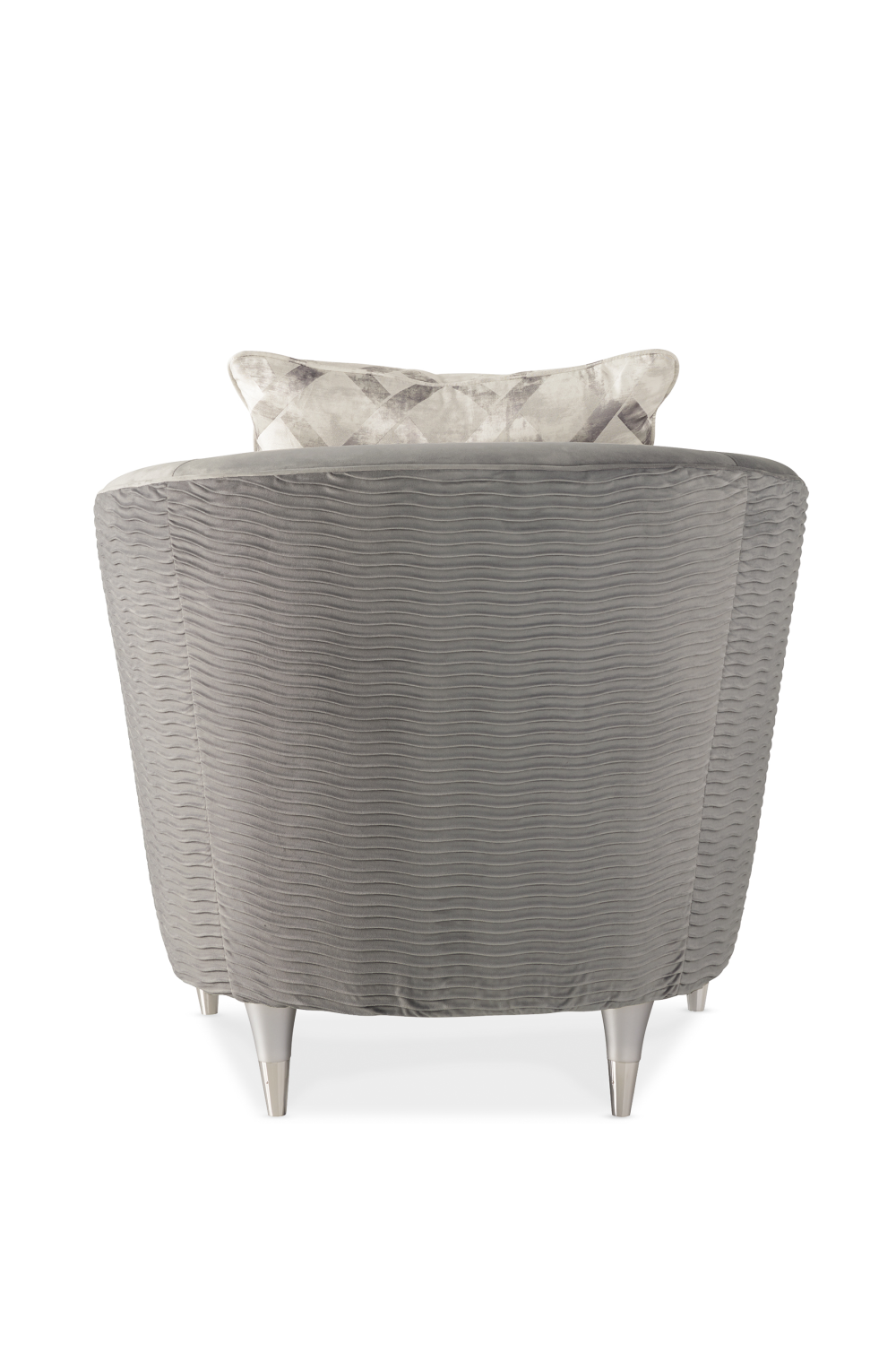 Gray Barrel Lounge Chair | Caracole Farrah | Oroa.com