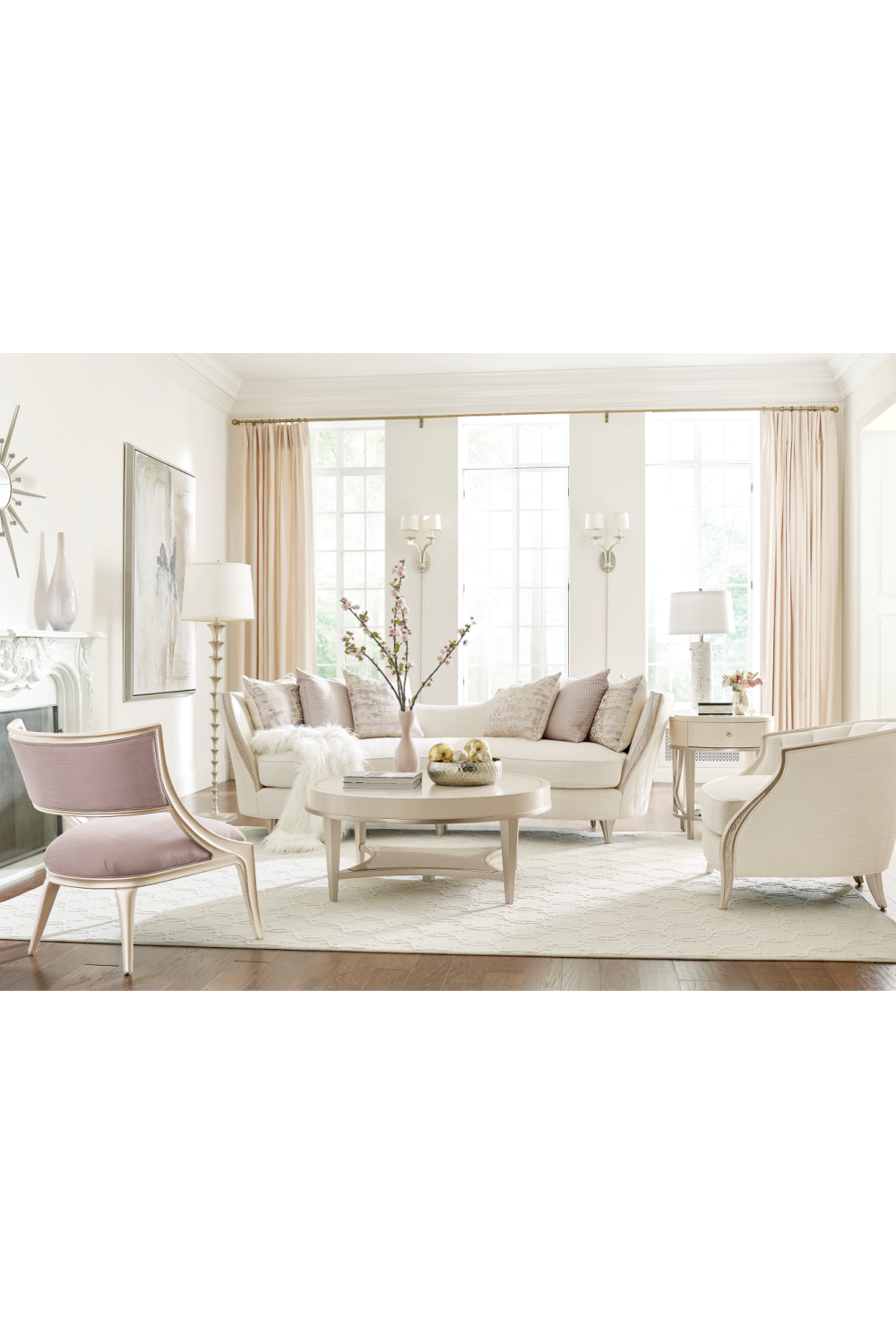 Lavender Linen Accent Chair | Caracole Adela | Oroa.com