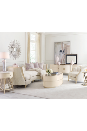 Oval White Cocktail Table | Caracole Adela | Oroa.com