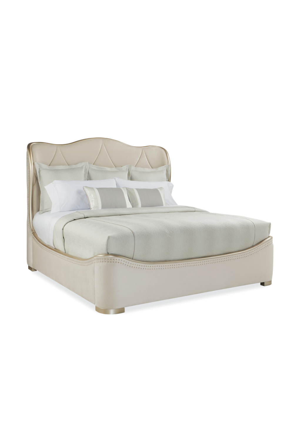 Cream Velvet California King Bed | Caracole | Oroa.com