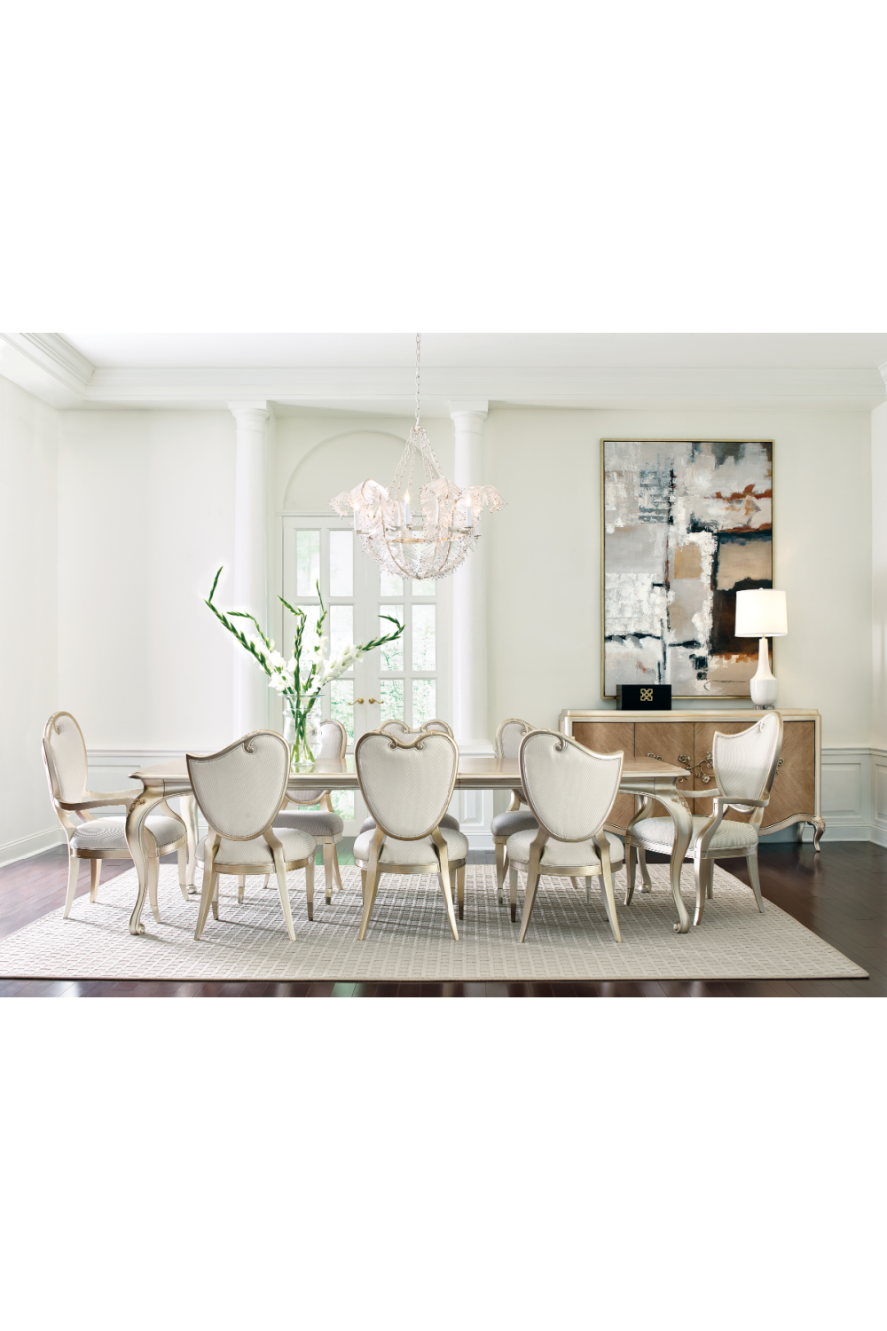 Silkscreened Extendable Dining Table | Caracole Rectangle | Oroa.com