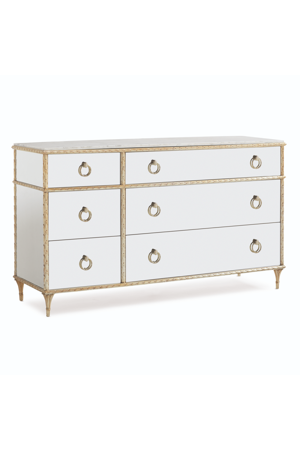 Vintage Style White Dresser | Caracole Double | Oroa.com