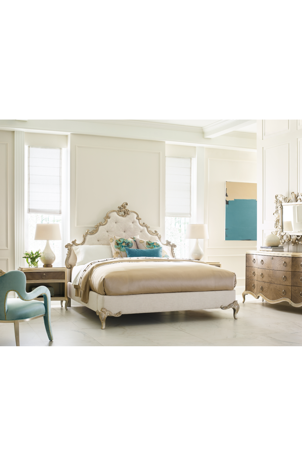 Mid-Century Modern Hardwood Nightstand | Caracole Fontainebleau | Oroa.com