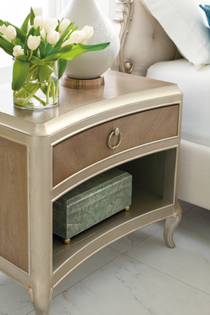 Mid-Century Modern Hardwood Nightstand | Caracole Fontainebleau | Oroa.com