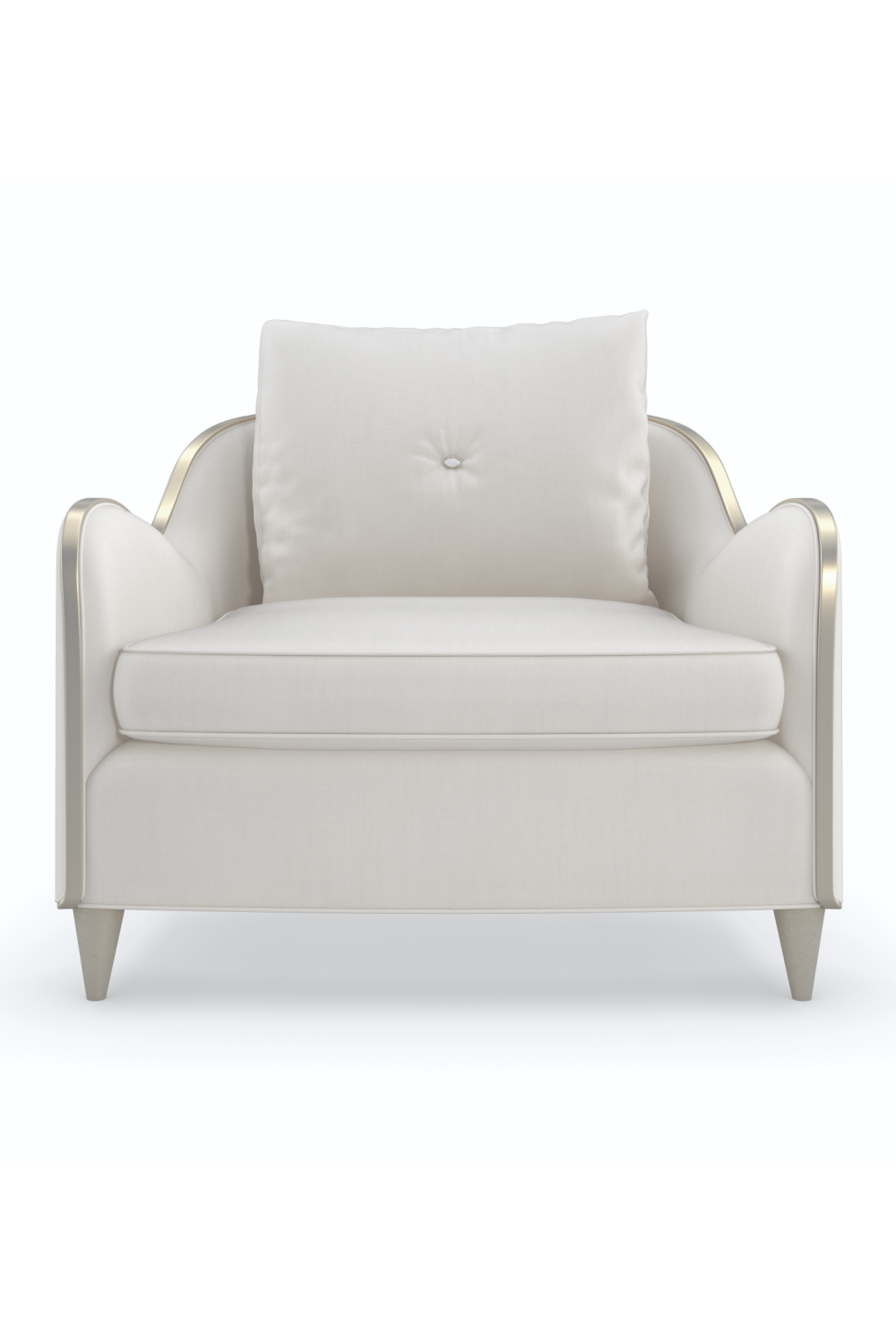 White Chenille Lounge Chair | Caracole Lillian | Oroa.com