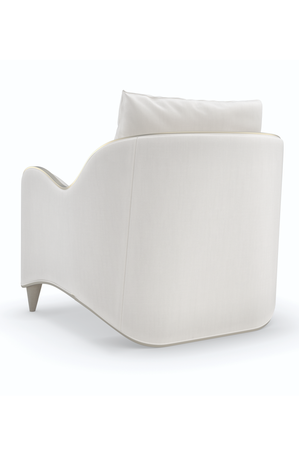 White Chenille Lounge Chair | Caracole Lillian | Oroa.com