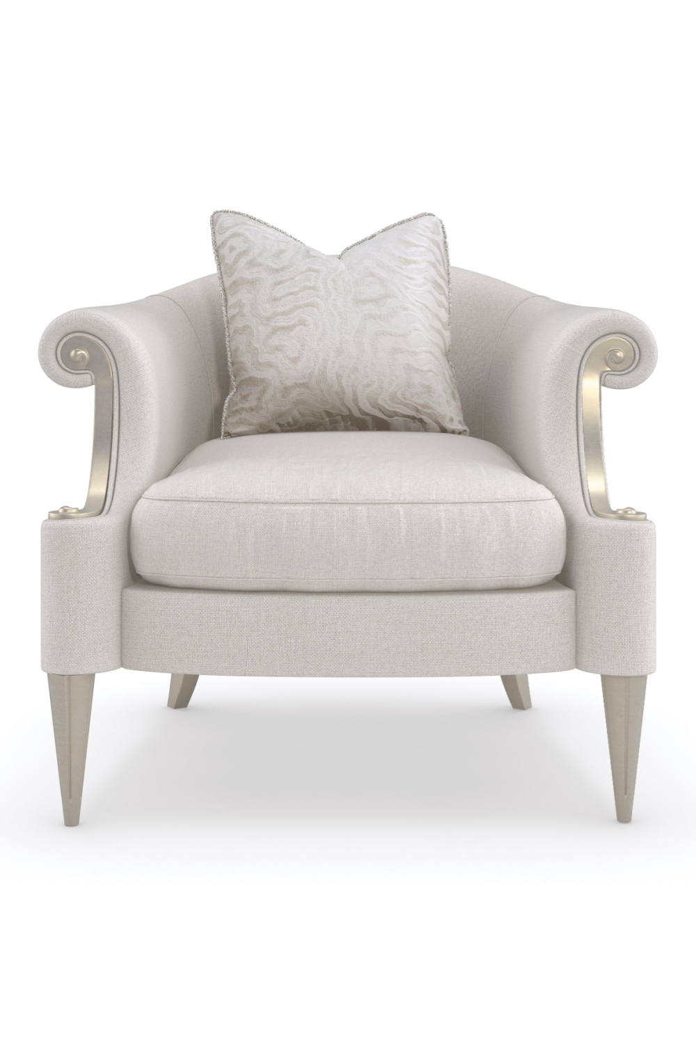 Scroll-Armed Lounge Chair | Caracole Lillian | Oroa.com