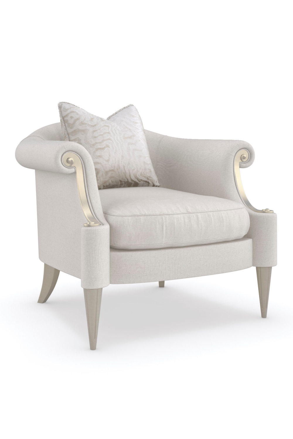 Scroll-Armed Lounge Chair | Caracole Lillian | Oroa.com