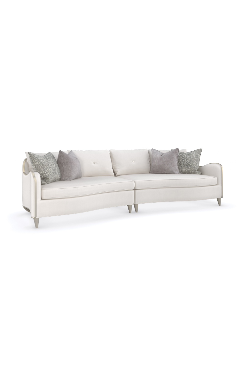 White Chenille Modular Sofa | Caracole Lillian | Oroa.com