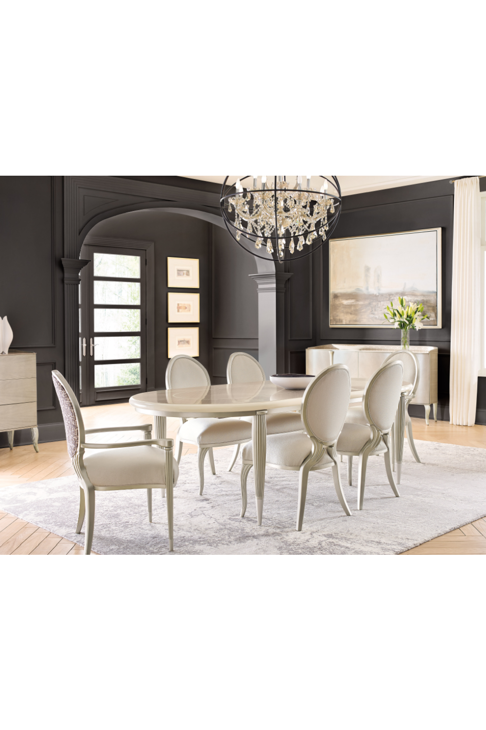 Velvet Modern Dining Chair | Caracole Lillian | Oroa.com