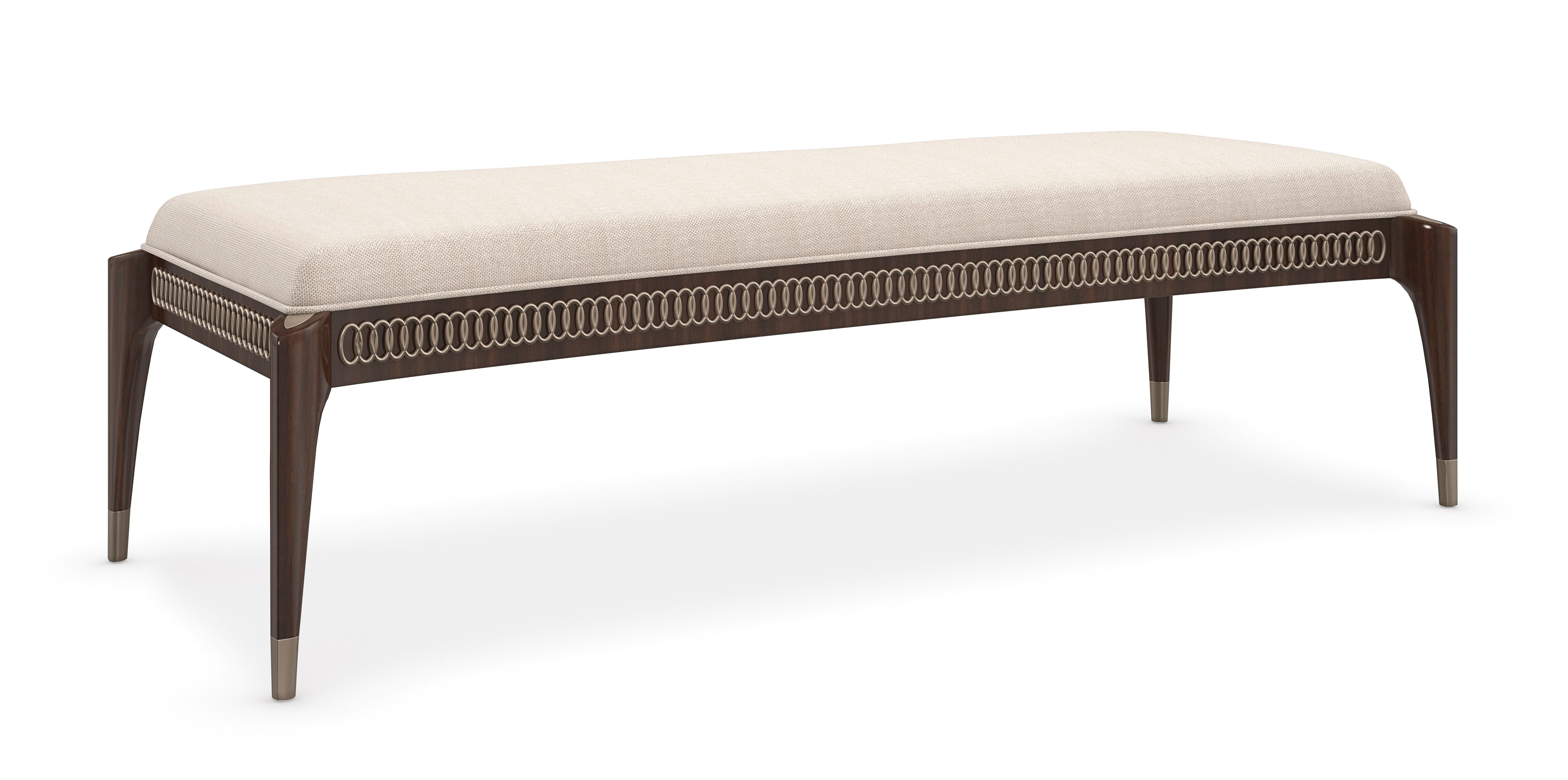 Dark Wood Bed Bench | Caracole The Oxford | Oroa.com