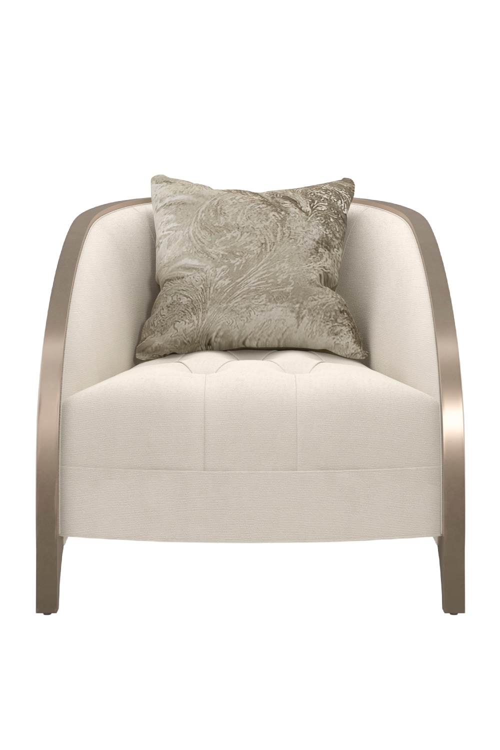 Cream Modern Barrel Chair | Caracole Valentina Matching | Oroa.com