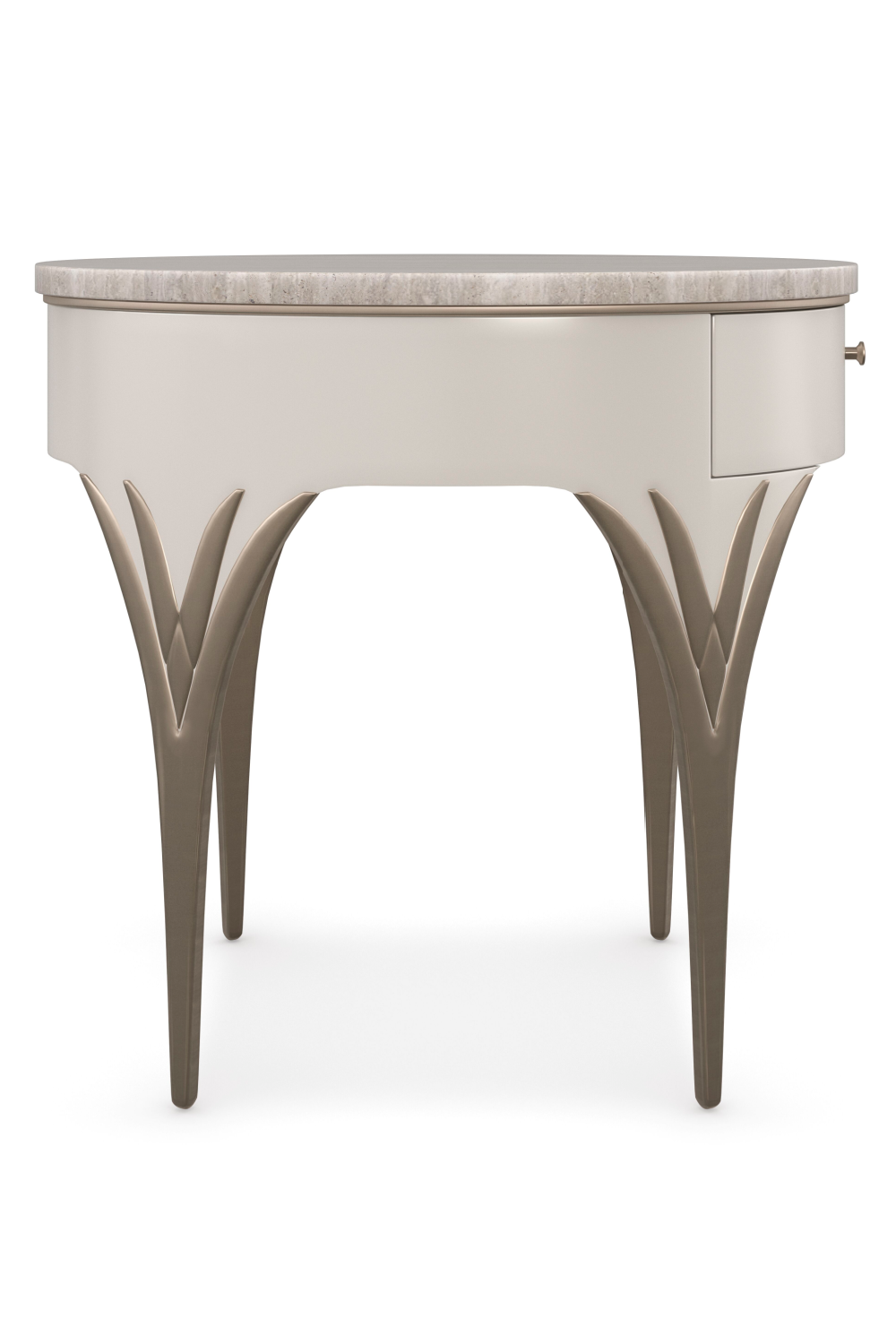 Oval Stone Side Table | Caracole Valentina | Oroa.com