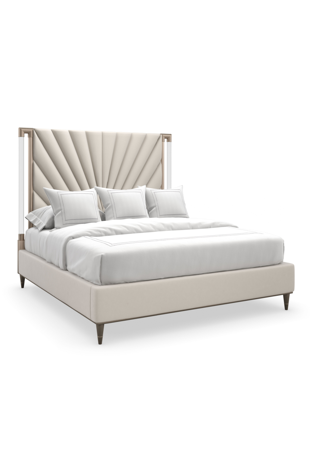 Taupe Tailored Bed | Caracole Valentina | Oroa.com