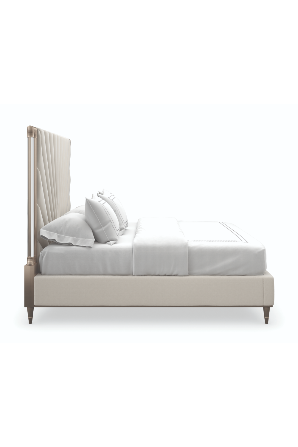 Taupe Tailored Bed | Caracole Valentina | Oroa.com