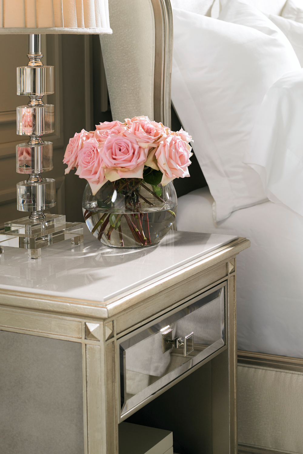 Beveled Antique Mirror Nightstand | Caracole You're A Beauty | Oroa.com