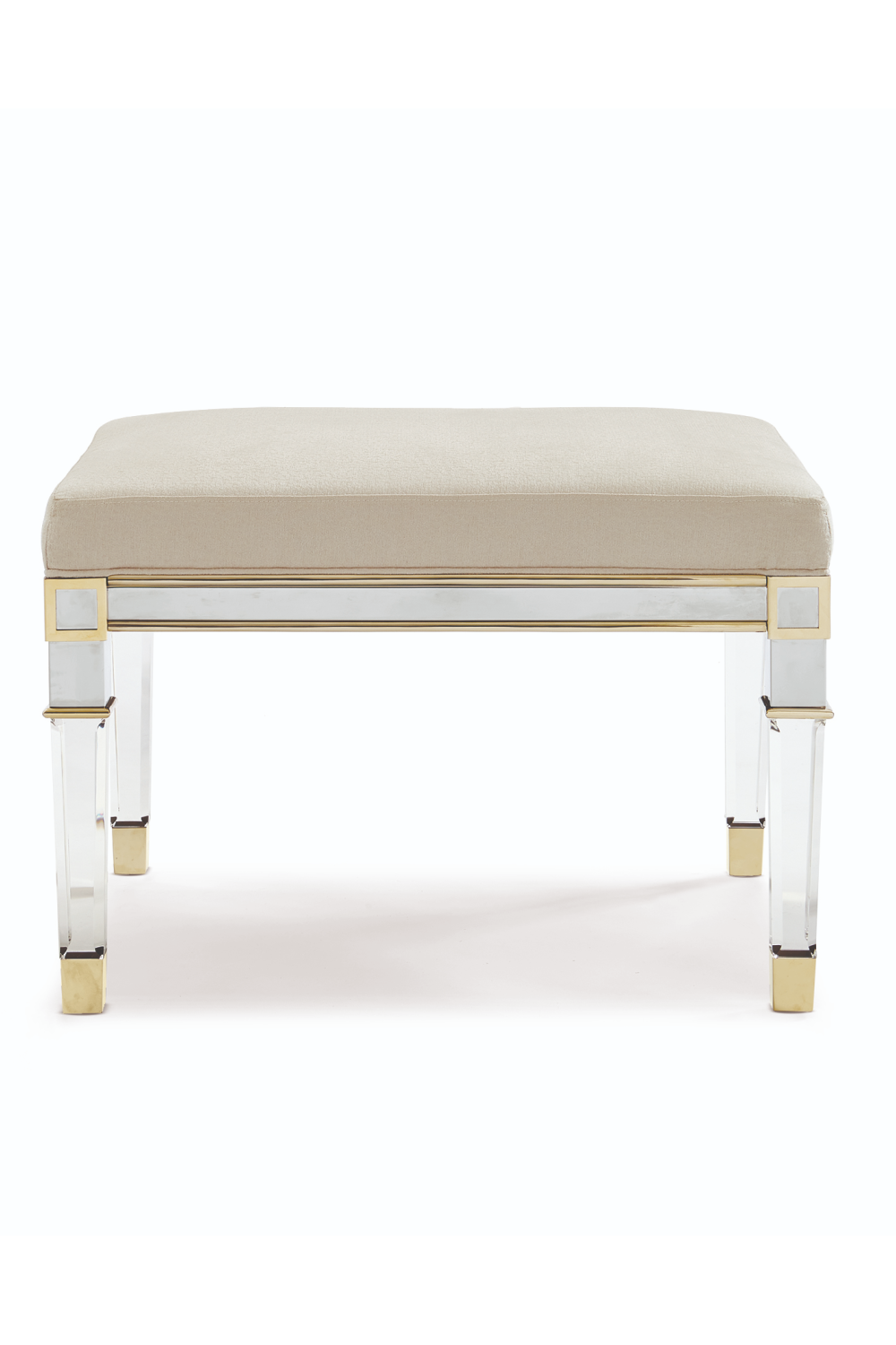 Cushioned Modern Bench | Caracole Silver And Gold | Oroa.com