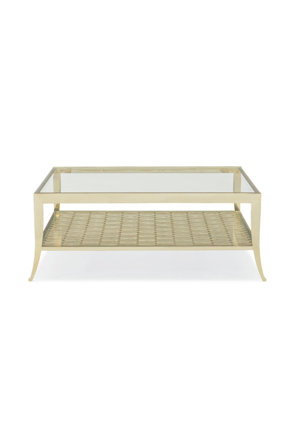 Gold Square Coffee Table | Caracole Pattern Recognition | Oroa.com