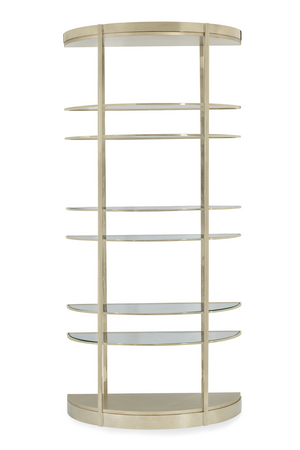 Half-Moon Gold Shelving Unit | Caracole Up Up And Away | Oroa.com