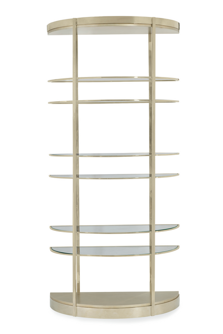 Half-Moon Gold Shelving Unit | Caracole Up Up And Away | Oroa.com