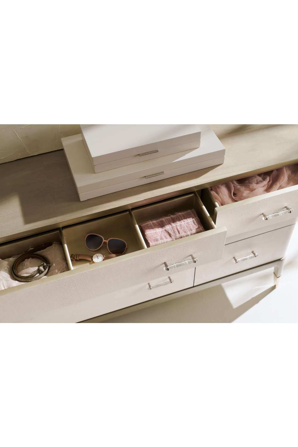 Cream Shagreen Dresser | Caracole Dreamy | Oroa.com