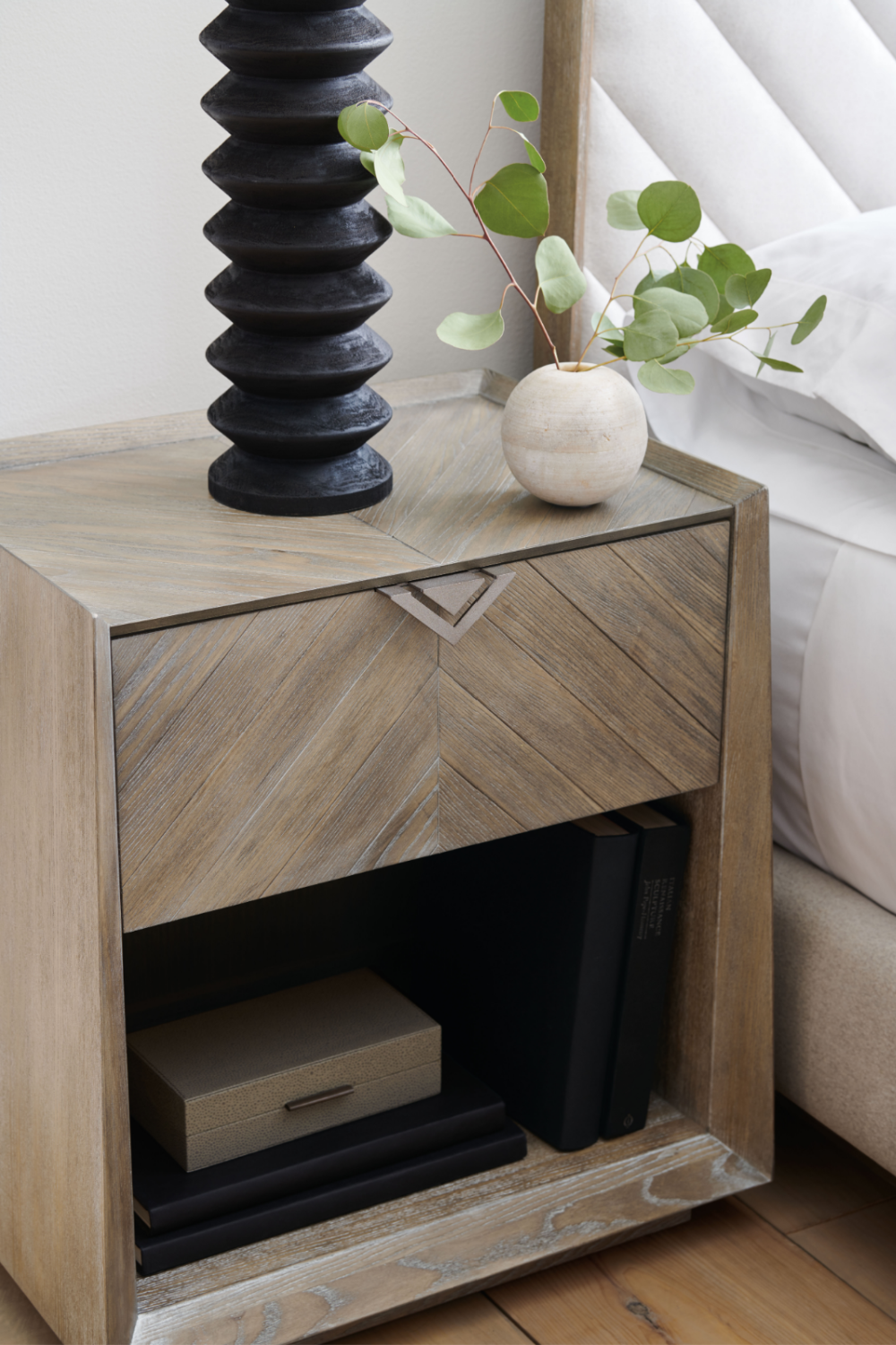 Ash Driftwood Rustic Nightstand | Caracole Earthly Delight | Oroa.com