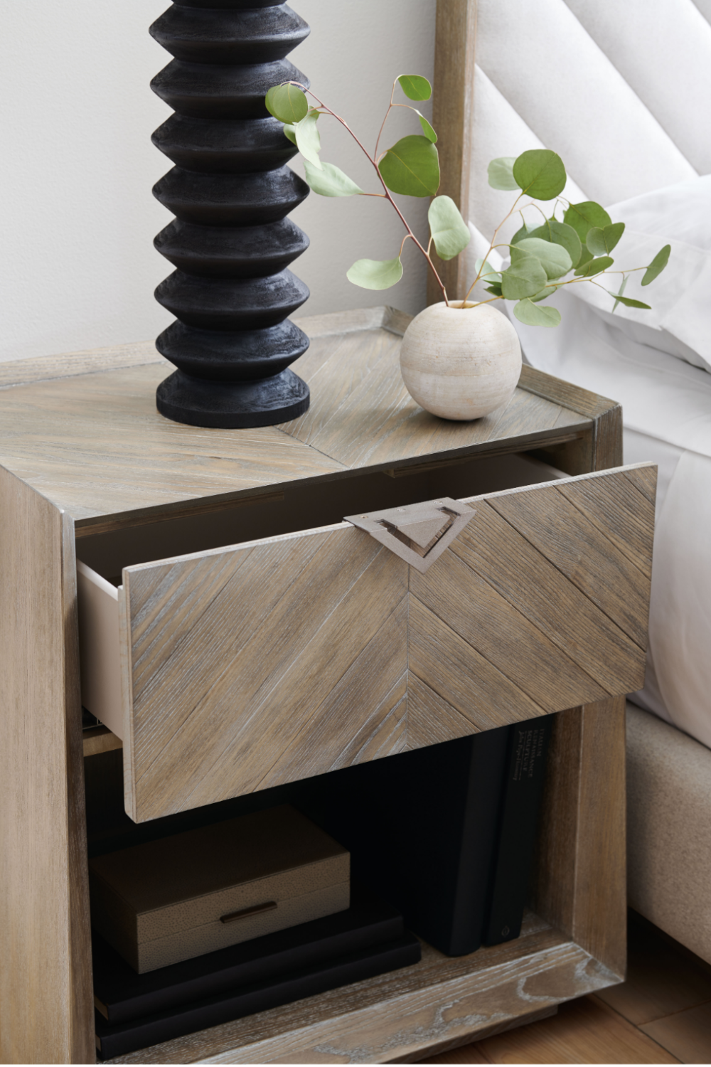 Ash Driftwood Rustic Nightstand | Caracole Earthly Delight | Oroa.com