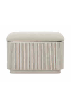 Beige Fluted Storage Ottoman | Caracole For The Love Of | Oroa.com