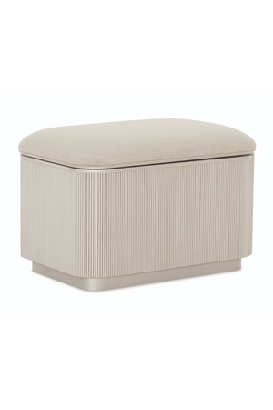 Beige Fluted Storage Ottoman | Caracole For The Love Of | Oroa.com
