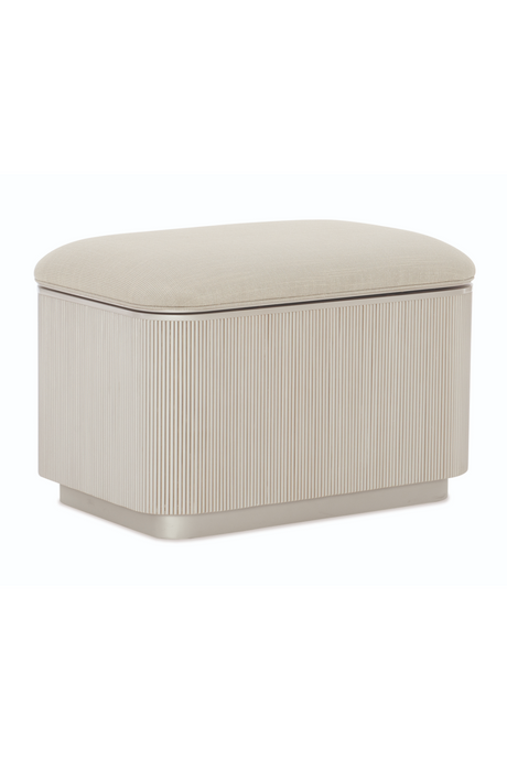 Beige Fluted Storage Ottoman | Caracole For The Love Of | Oroa.com