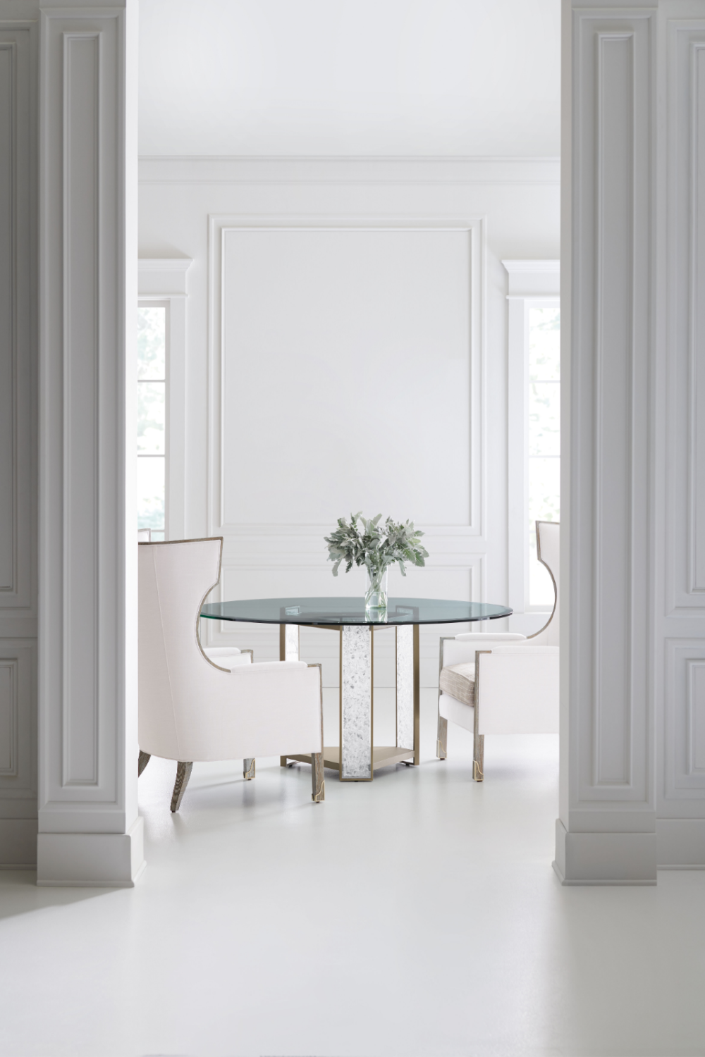 Crystal Pillars Dining Table Base | Caracole Break The Ice | Oroa.com