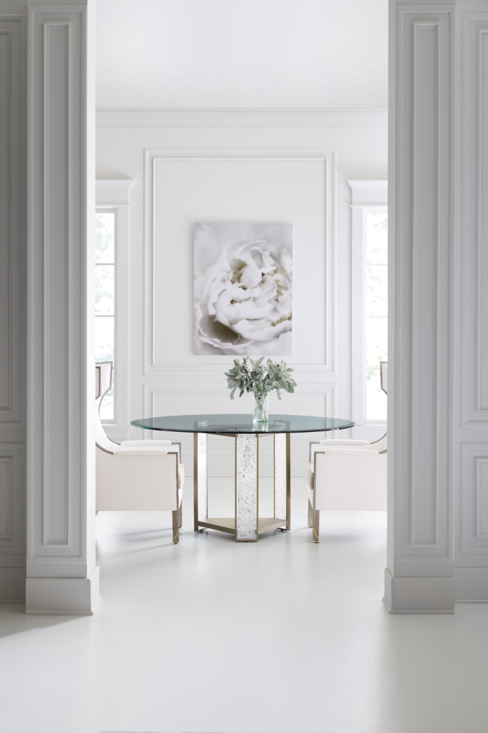 Crystal Pillars Dining Table Base | Caracole Break The Ice | Oroa.com